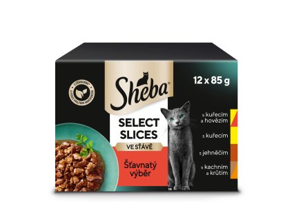 Sheba Select Slices kaps. Šťavnatý výběr ve šťávě 12×85g