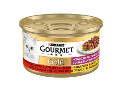 Gourmet Gold hovězí & kuře 85g