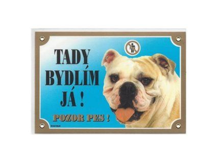Cedulka anglický buldok