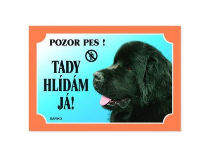 Cedulka novofundlanský pes černý