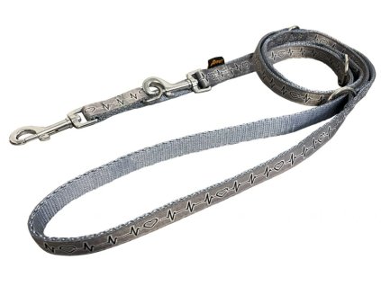 Popruhové vodítko přepínací EKG šedé 2,5×240cm