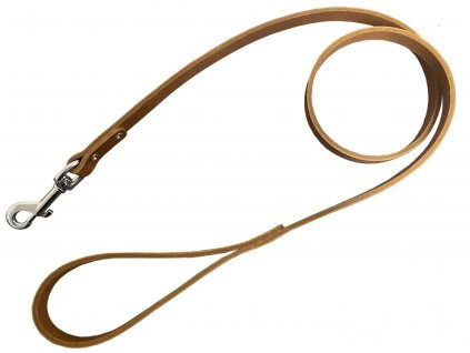 Kožené vodítko Grazl zdobené koňak 1,6×120cm