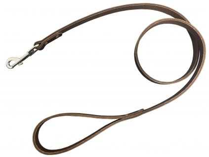 Kožené vodítko Grazl zdobené hnědé 1,6×120cm