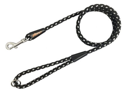 Lanové vodítko Uzlík černo-šedé 1×150cm