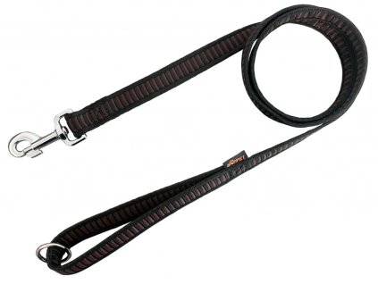 Popruhové vodítko žebrované hnědé 2,5×150cm