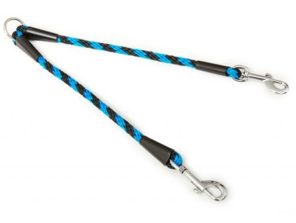 Lanová rozdvojka Spirála černo-modrá 1×40cm