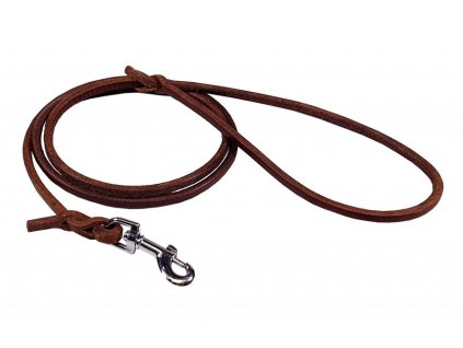 Kožená vodicí šňůra hnědá 0,6×120cm