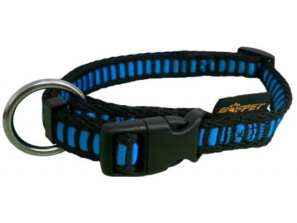 Obojek popruh žebrovaný modrý 2,5×40-66cm