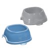 Miska plastová  č.2 0,6l šedá/modrá