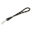 Lanové vodítko ucho Spirála černo-šedé 1,4×35cm