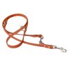 Kožené vodítko přepínací Grazl zdobené koňak 1,8×240cm