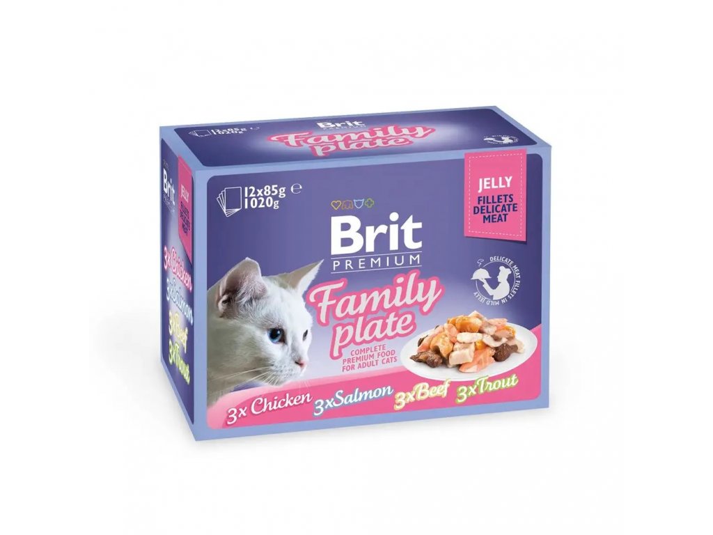 Brit Premium Cat Delicate Fillets in Jelly Dinner Plate 12x 85g