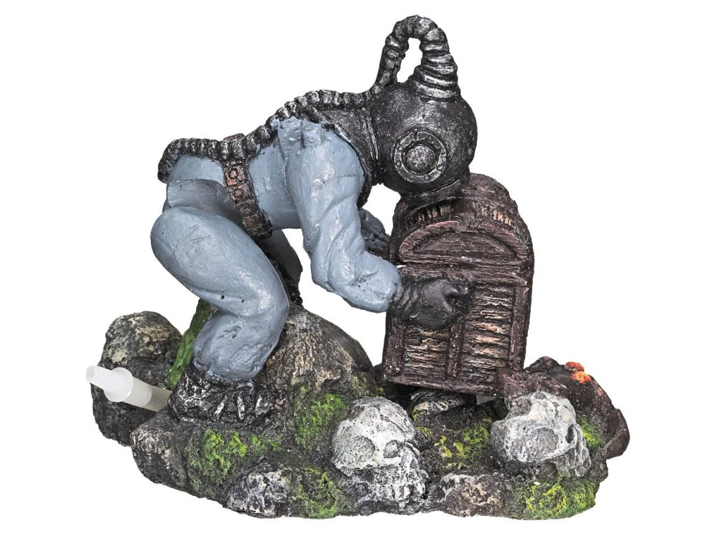 Nobby akvarijní vzduchovací dekorace potápěč 14 x 8,5 x 11,5 cm z kategorie Akvaristické a teraristické potřeby > Dekorace do akvária > Kostry, lebky a poklady