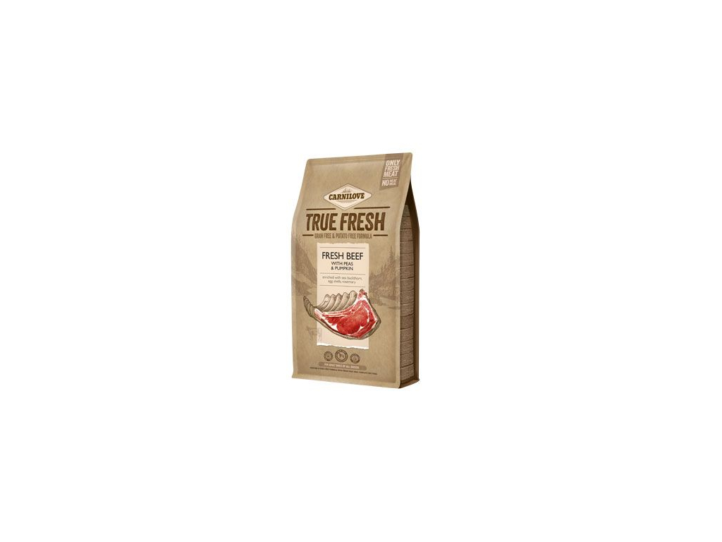 Carnilove dog True Fresh Beef Adult 4 Kg z kategorie Chovatelské potřeby a krmiva pro psy > Krmiva pro psy > Granule pro psy