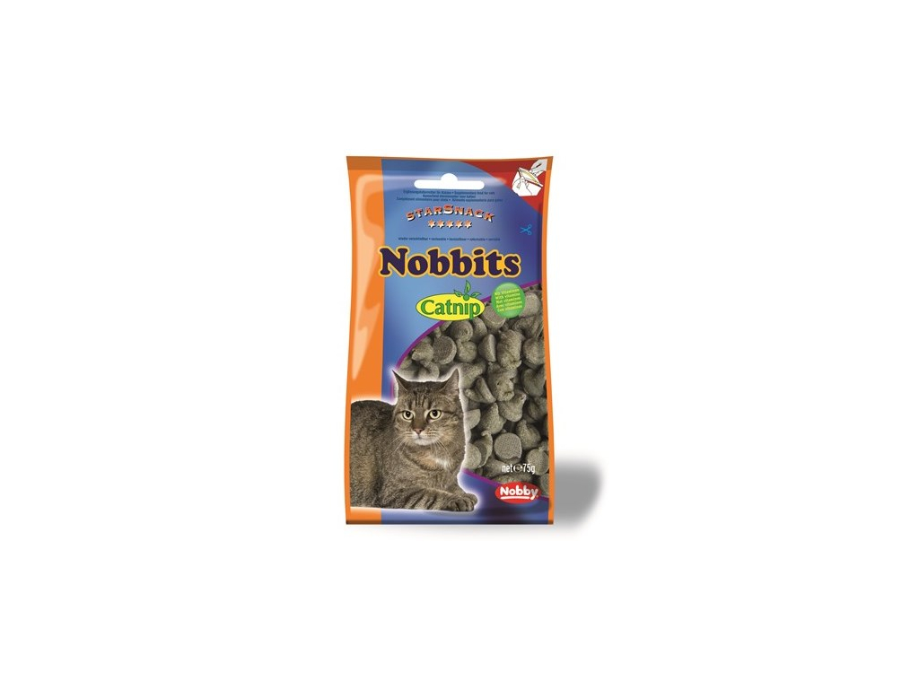 Nobby StarSnack Nobbits Catnip pamlsky pro kočku 75g z kategorie Chovatelské potřeby a krmiva pro kočky > Krmivo a pamlsky pro kočky > Pamlsky pro kočky