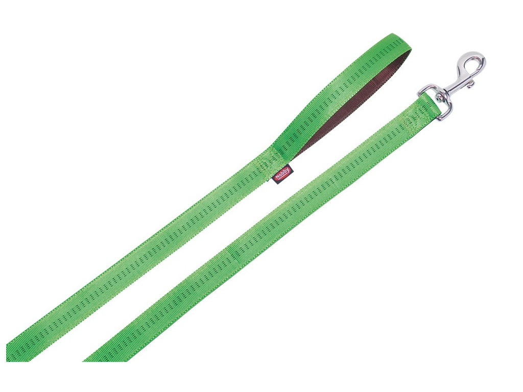 Nobby SOFT GRIP vodítko nylon 120cm / 20mm zelená z kategorie Chovatelské potřeby a krmiva pro psy > Obojky, vodítka a postroje pro psy > Vodítka pro psy > Klasická vodítka pro psy