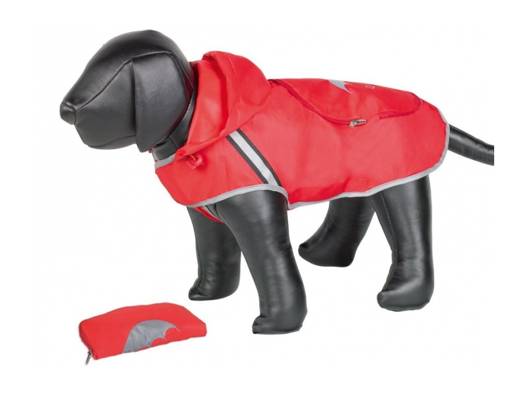 Nobby Rainy červená reflexní pláštěnka pro psa 26cm z kategorie Chovatelské potřeby a krmiva pro psy > Oblečky a doplňky pro psy > Pláštěnky, overaly pro psy