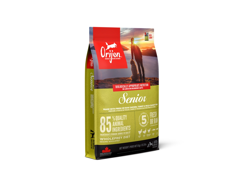 Orijen Dog Senior 6kg z kategorie Chovatelské potřeby a krmiva pro psy > Krmiva pro psy > Granule pro psy
