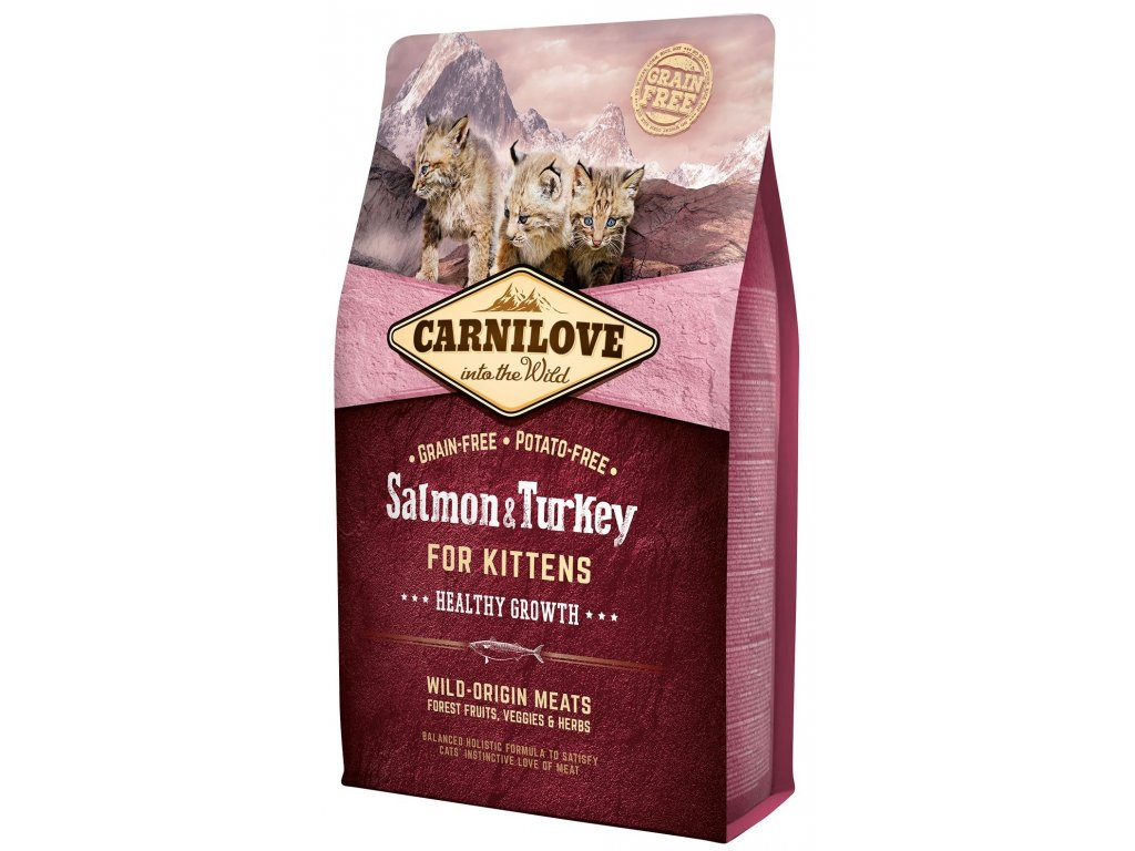 Carnilove Cat Salmon&Turkey for Kittens HG 6kg z kategorie Chovatelské potřeby a krmiva pro kočky > Krmivo a pamlsky pro kočky > Granule pro kočky