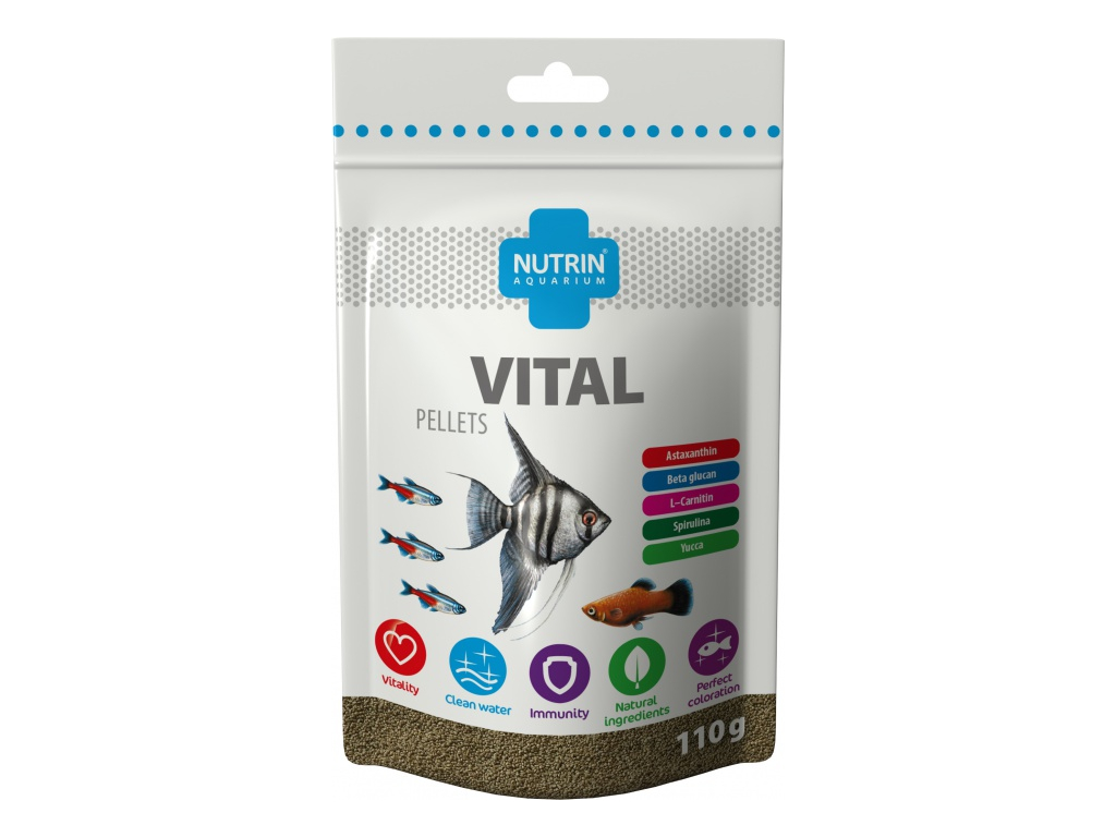 Nutrin Aquarium Vital Pellets 110g z kategorie Akvaristické a teraristické potřeby > Krmiva > Akvarijní rybičky