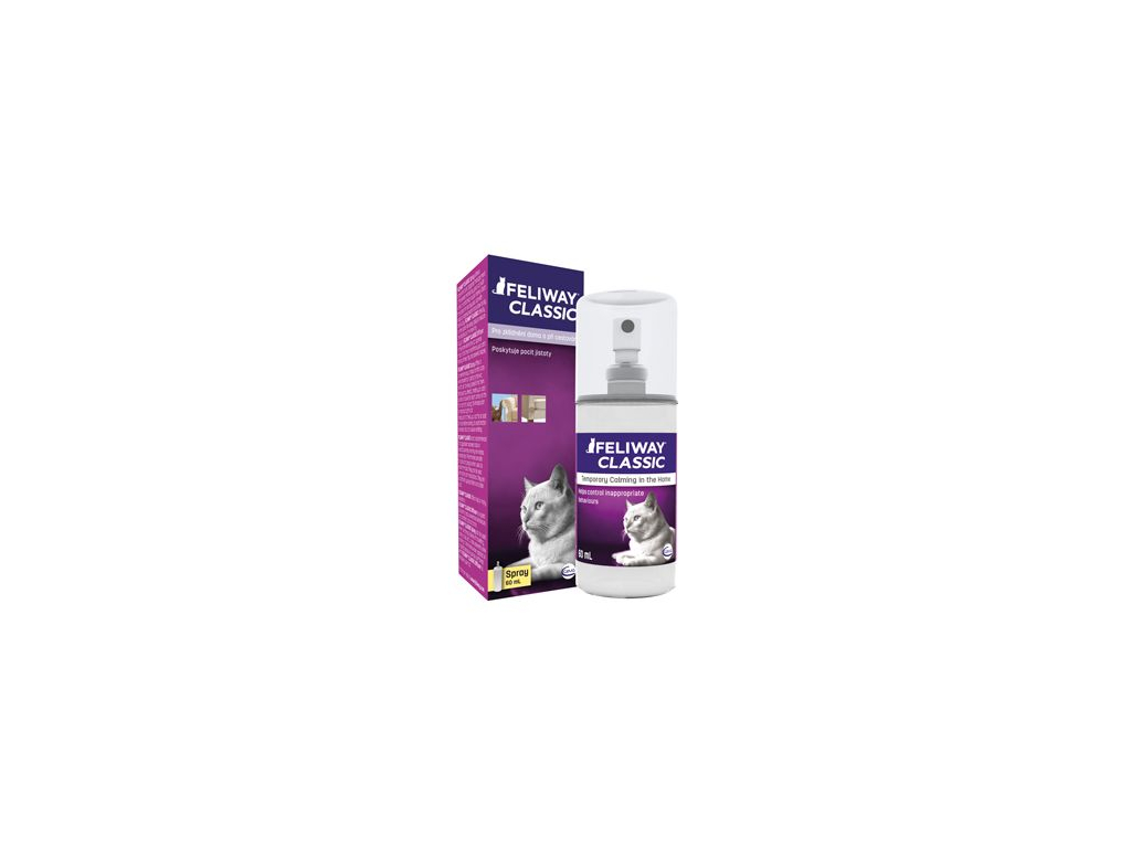 Feliway sprej pro zklidnění kočky 60ml z kategorie Chovatelské potřeby a krmiva pro kočky > Vitamíny a léčiva pro kočky > Feromony pro kočky