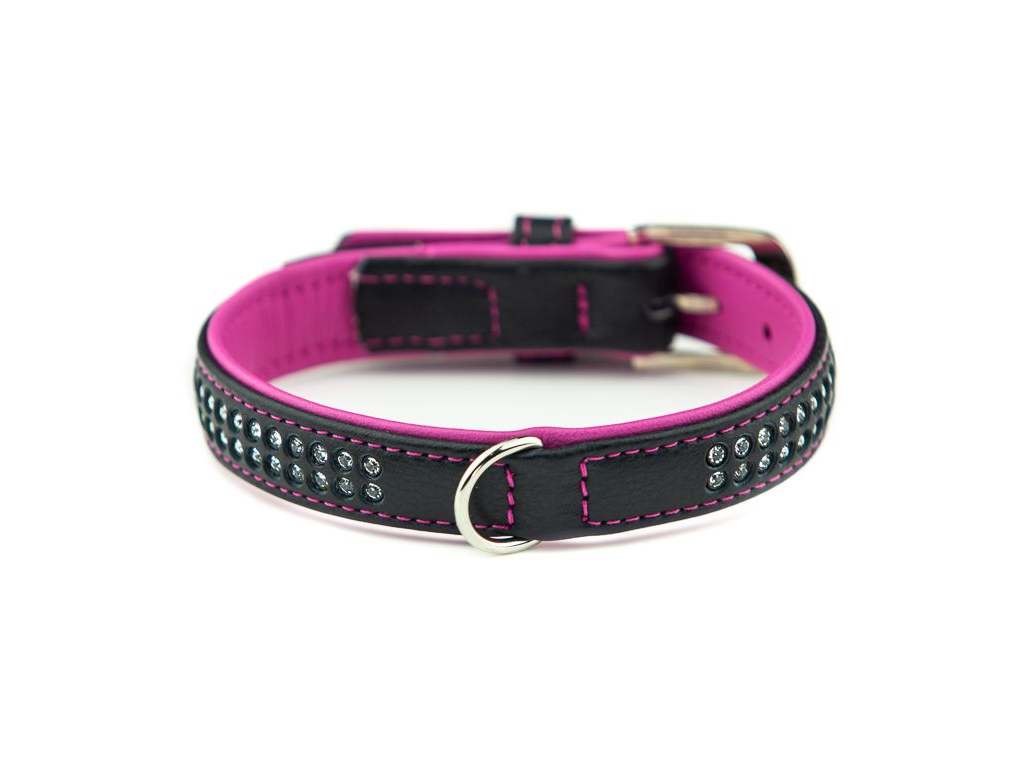 Nobby Pacific Deluxe obojek se Swarovski krystaly S-M 42cm růžová z kategorie Chovatelské potřeby a krmiva pro psy > Obojky, vodítka a postroje pro psy > Obojky pro psy