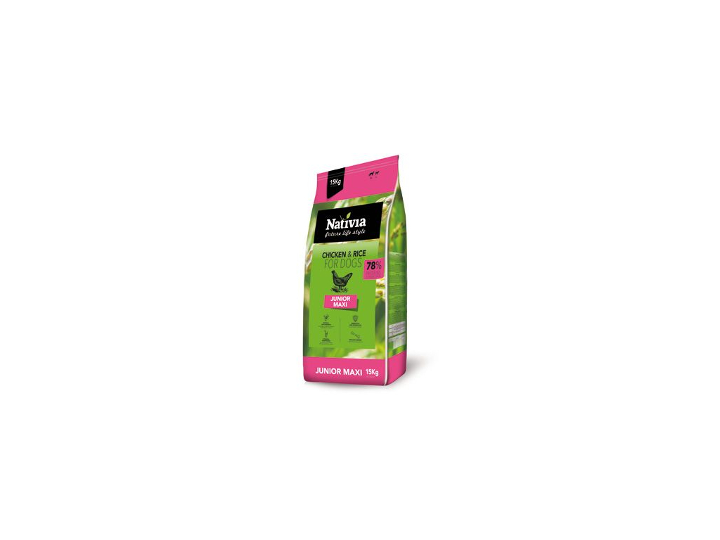 Nativia Junior Maxi 15kg z kategorie Chovatelské potřeby a krmiva pro psy > Krmiva pro psy > Granule pro psy