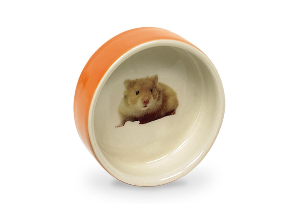 Nobby Hamster keramická miska hlodavec 7,5 x 2,5cm oranžová z kategorie Chovatelské potřeby a krmiva pro hlodavce a malá zvířata > Misky, napaječky > Misky