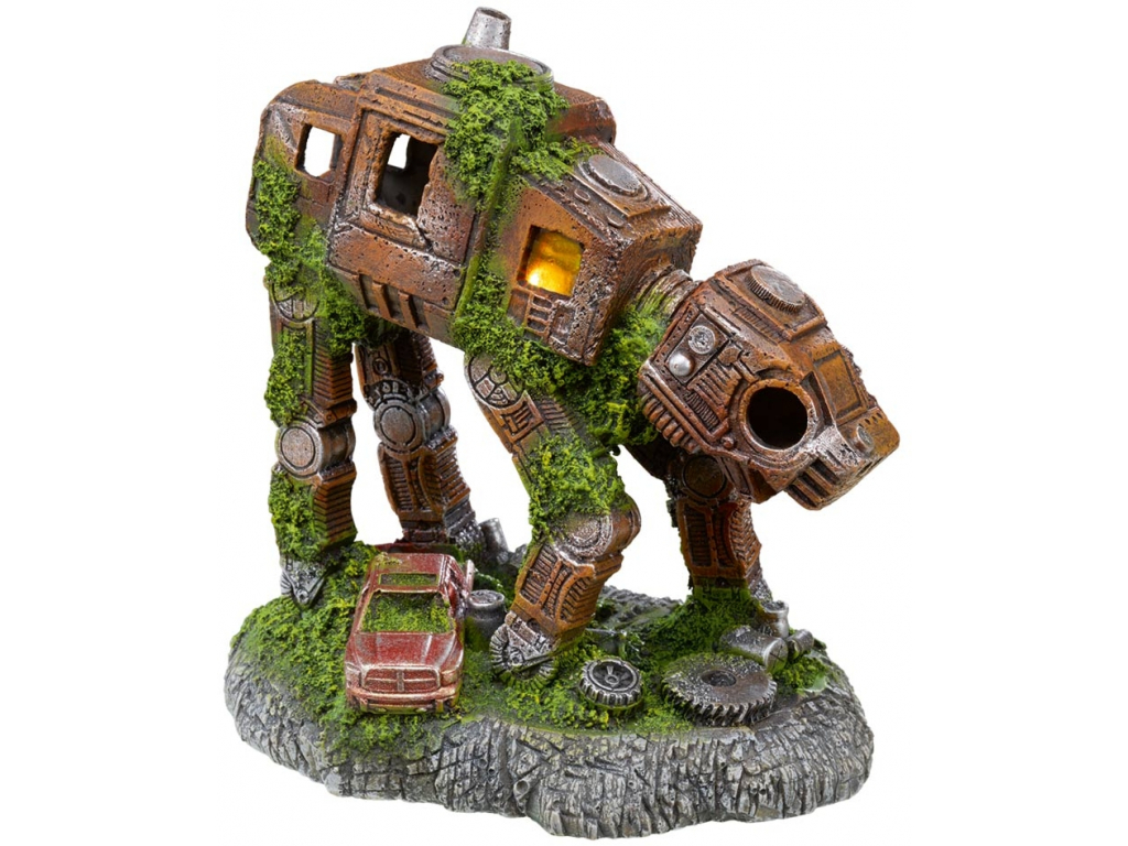 Nobby dekorace do akvária Rezavý robot s LED světlem 18,5 cm z kategorie Akvaristické a teraristické potřeby > Dekorace do akvária > Sochy