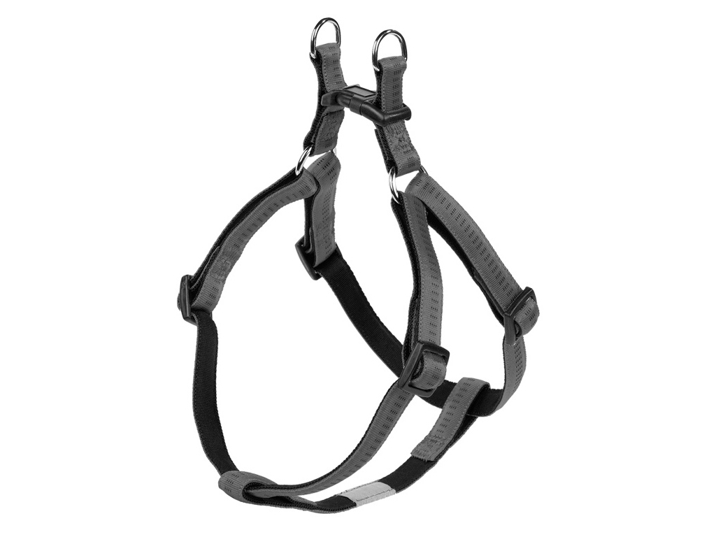 Nobby SOFT GRIP postroj nylon L-XL 60-86cm / 25mm tmavě šedá z kategorie Chovatelské potřeby a krmiva pro psy > Obojky, vodítka a postroje pro psy > Postroje pro psy