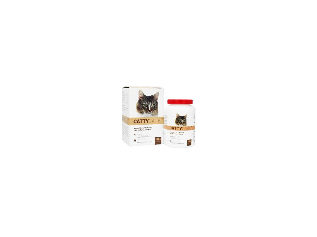Catty Care probiotika pro kočky a koťata 100g z kategorie Chovatelské potřeby a krmiva pro kočky > Vitamíny a léčiva pro kočky > Podpora trávení koček