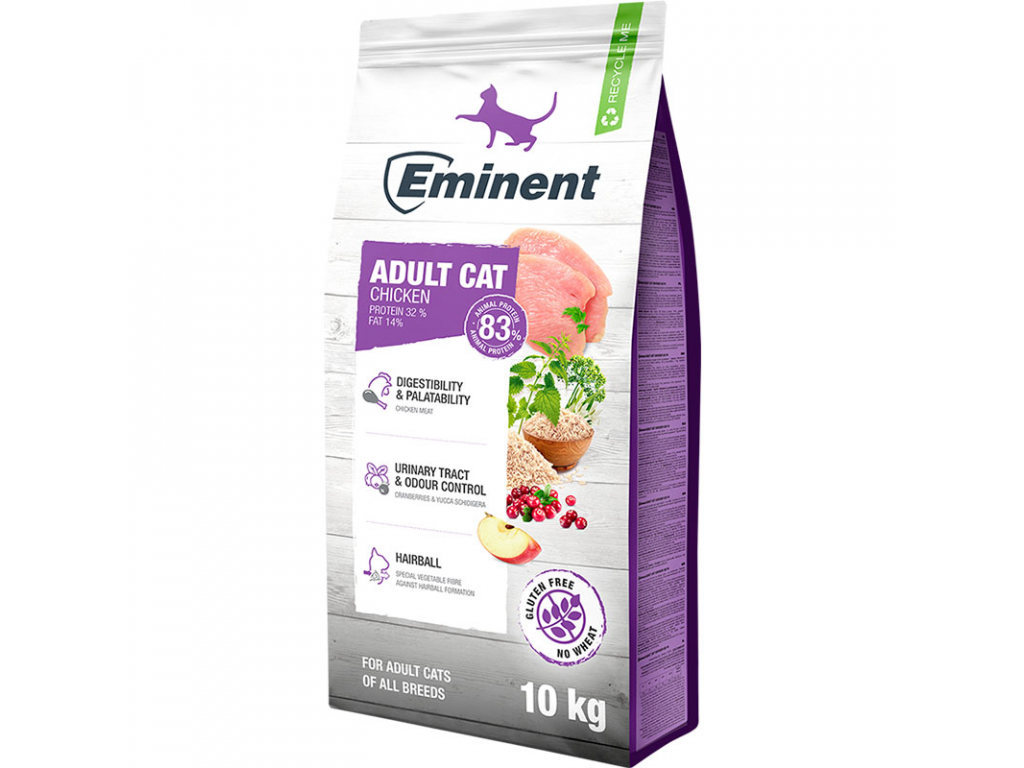 Eminent Cat Adult Chicken 10kg z kategorie Chovatelské potřeby a krmiva pro kočky > Krmivo a pamlsky pro kočky > Granule pro kočky