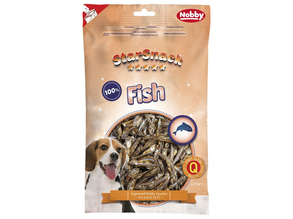 Nobby StarSnack Dog sušené rybičky ančovičky 113g z kategorie Chovatelské potřeby a krmiva pro psy > Pamlsky pro psy > Poloměkké pamlsky pro psy