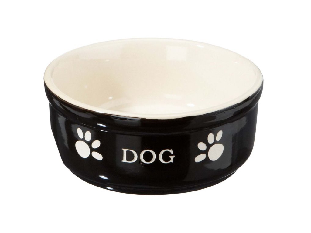 Nobby DOG miska černá 15,5 x 6,5 cm 460ml z kategorie Chovatelské potřeby a krmiva pro psy > Misky a dávkovače pro psy > keramické misky pro psy