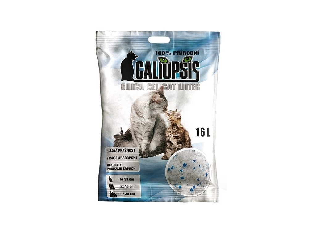 Caliopsis Silica gel cat litter stelivo 16l z kategorie Chovatelské potřeby a krmiva pro kočky > Toalety, steliva pro kočky > Steliva kočkolity pro kočky