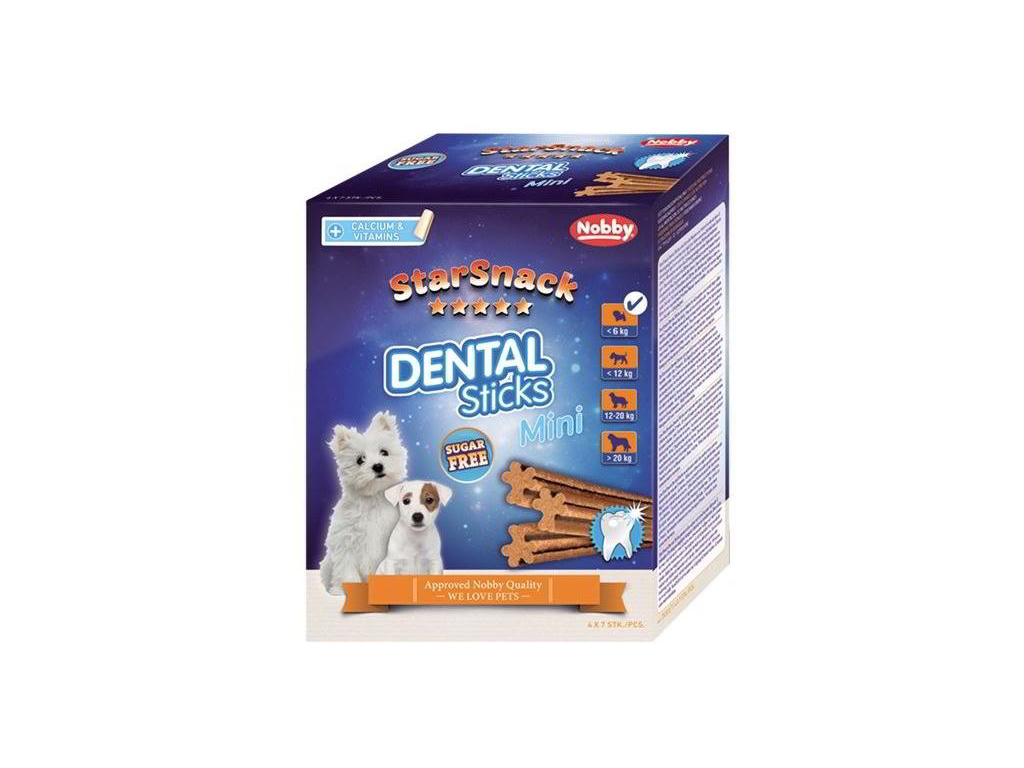 Nobby StarSnack Dental Mini dentální tyčinky pro psy 28ks / 252g z kategorie Chovatelské potřeby a krmiva pro psy > Pamlsky pro psy > Dentální pamlsky pro psy