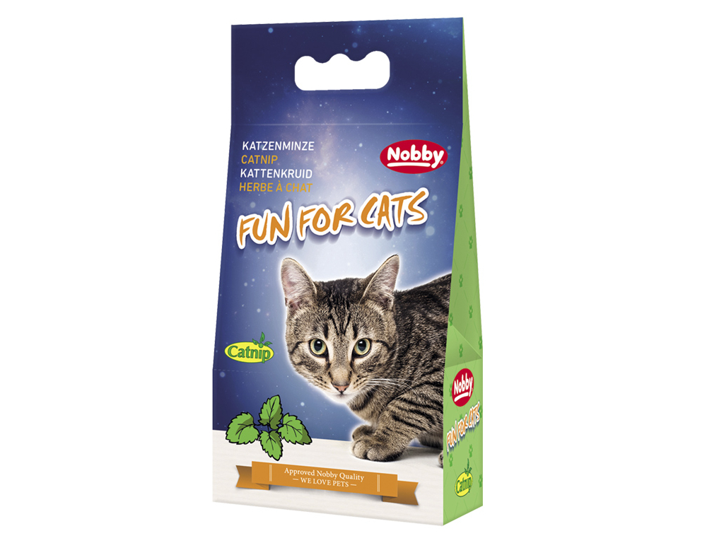 Nobby sušený Catnip kočičí tráva 25g z kategorie Chovatelské potřeby a krmiva pro kočky > Vitamíny a léčiva pro kočky > Feromony pro kočky