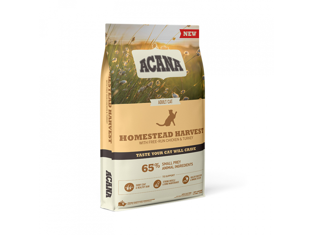 Acana Cat Homestead Harvest 4,5 kg z kategorie Chovatelské potřeby a krmiva pro kočky > Krmivo a pamlsky pro kočky > Granule pro kočky