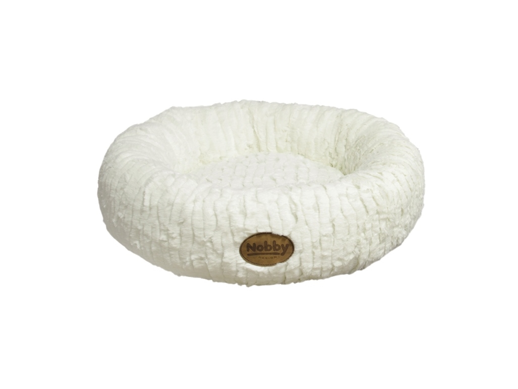 Nobby Nova donut plyšový pelíšek bílý 45cm z kategorie Chovatelské potřeby a krmiva pro psy > Pelíšky a dvířka pro psy > Pelechy a pohovky pro psy