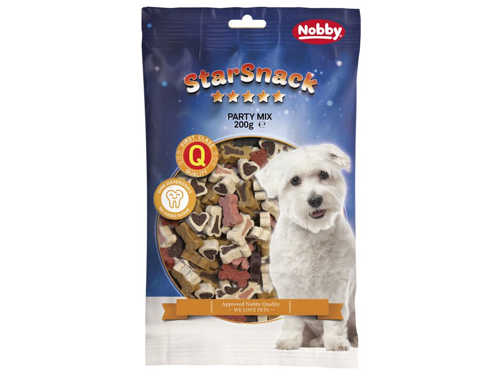 Nobby StarSnack Party Mix pamlsky pro psa 200g z kategorie Chovatelské potřeby a krmiva pro psy > Pamlsky pro psy > Poloměkké pamlsky pro psy