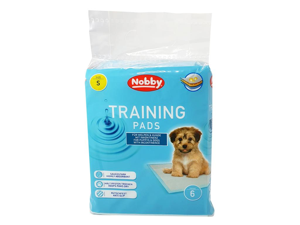 Nobby absorpční podložky S 48x41cm 6ks z kategorie Chovatelské potřeby a krmiva pro psy > Hygiena a kosmetika psa > Toalety a podložky pro psy