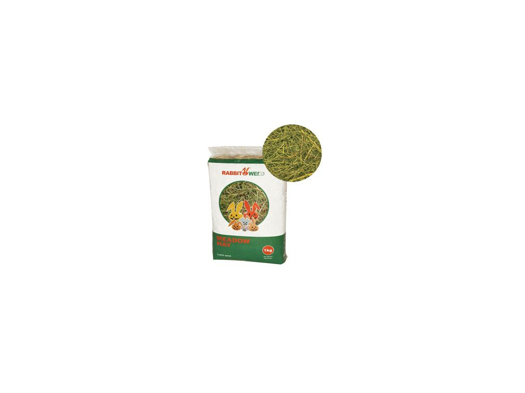 RabbbitWeed luční seno 1kg / 40 l z kategorie Chovatelské potřeby a krmiva pro hlodavce a malá zvířata > Seno pro hlodavce