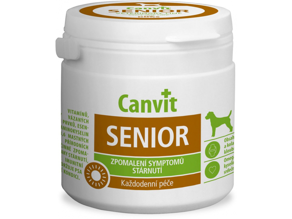 Canvit Senior 100g z kategorie Chovatelské potřeby a krmiva pro psy > Vitamíny a léčiva pro psy > Vitaminy a minerály pro psy