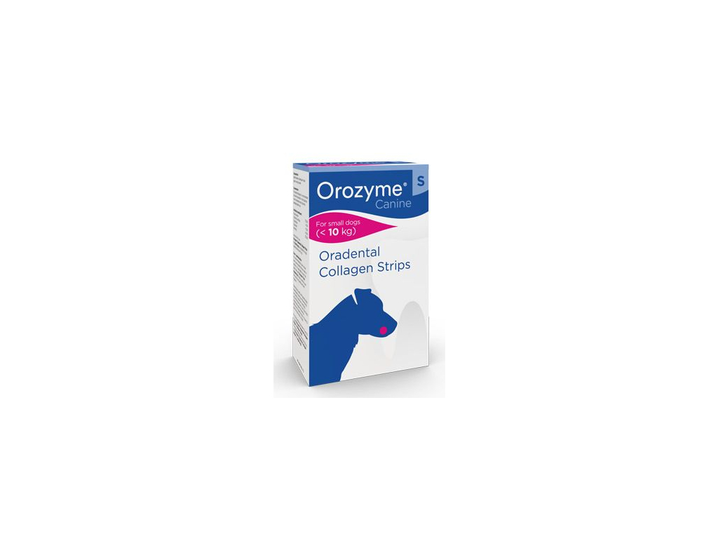 Orozyme žvýkací plátky S (do 10 kg) 224g z kategorie Chovatelské potřeby a krmiva pro psy > Hygiena a kosmetika psa > Péče o psí zuby