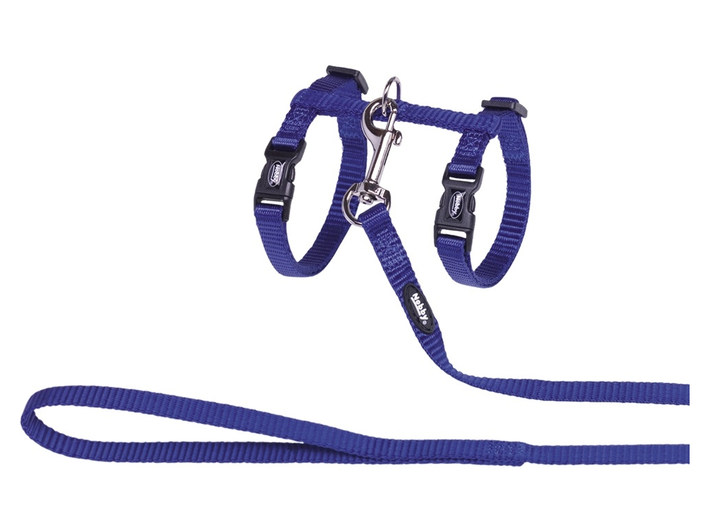 Nobby postroj s vodítkem pro kočky tmavě modrý z kategorie Chovatelské potřeby a krmiva pro kočky > Obojky a vodítka pro kočky > postroje s vodítkem pro kočky