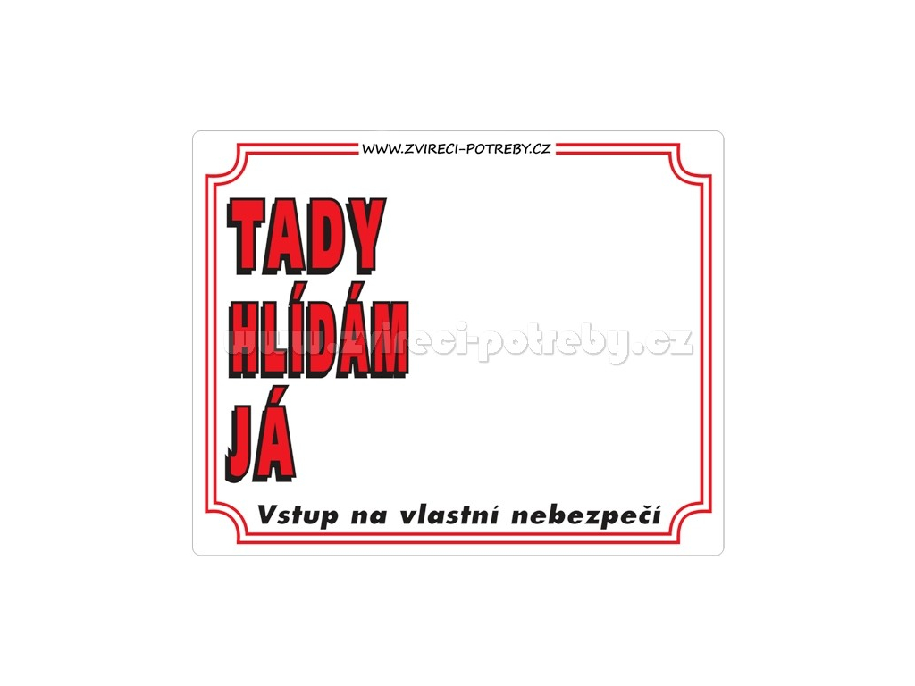 Výstražná plastová tabulka na plot z kategorie Chovatelské potřeby a krmiva pro psy > Tabulky, samolepky > Psí tabulky na plot
