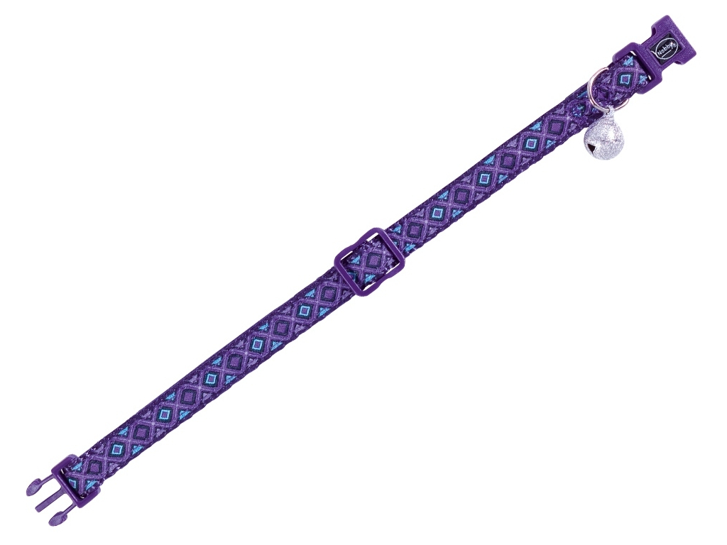Nobby Design Lilac obojek s rolničkou pro kočky fialový 1ks z kategorie Chovatelské potřeby a krmiva pro kočky > Obojky a vodítka pro kočky > obojky pro kočky