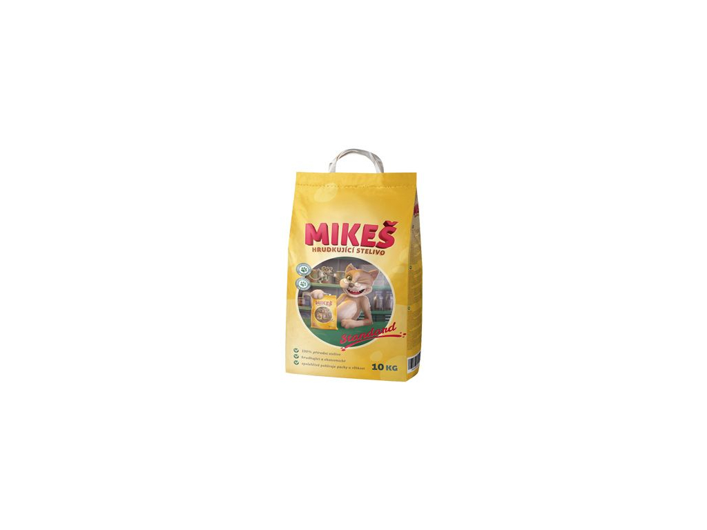 Mikeš natural podestýlka kočka 10kg z kategorie Chovatelské potřeby a krmiva pro kočky > Toalety, steliva pro kočky > Steliva kočkolity pro kočky