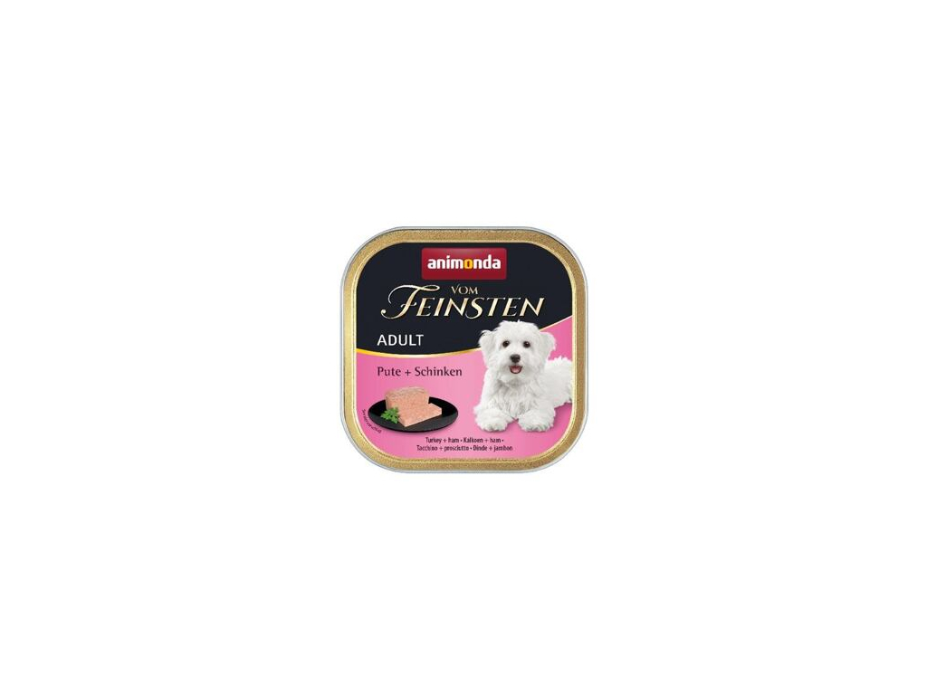 Animonda Vom Feinsten Light paštika krůta, šunka 150g z kategorie Chovatelské potřeby a krmiva pro psy > Krmiva pro psy > Vaničky, paštiky pro psy