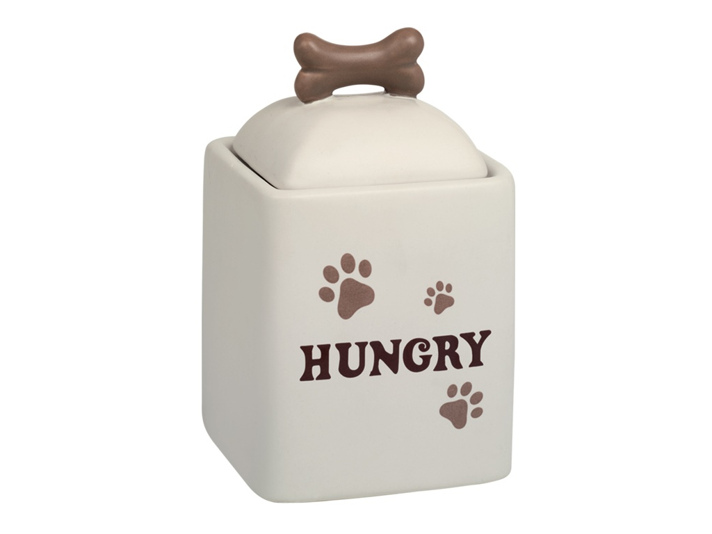 Nobby HUNGRY keramická dóza na krmivo 18cm z kategorie Chovatelské potřeby a krmiva pro psy > Misky a dávkovače pro psy > dózy na pamlsky pro psy